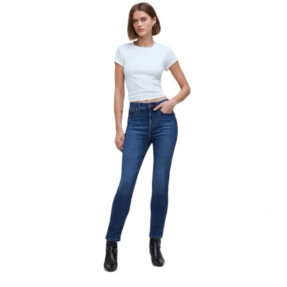 Madewell Stovepipe Jeans 28 Pendleton‎ Wash High Rise Slim Straight Stretch